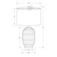 thumbnail image 3 of Lighting - 24"h Table Lamp - Cream Resin Base - Ivory Shade - Transitional Style, 3 of 8