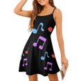 thumbnail image 1 of Playful Notes Square Neck Dress New Plus Size Elegant Women Waist Tight Dress Note Clef Melody Music Notes Rhythm Treble Note, 1 of 5