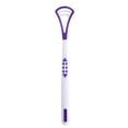 thumbnail image 1 of Limpiador de lengua de silicona de doble cara, raspador utilizable, herramienta de higiene bucal para el cuidado del mal aliento, color morado, 1 of 5