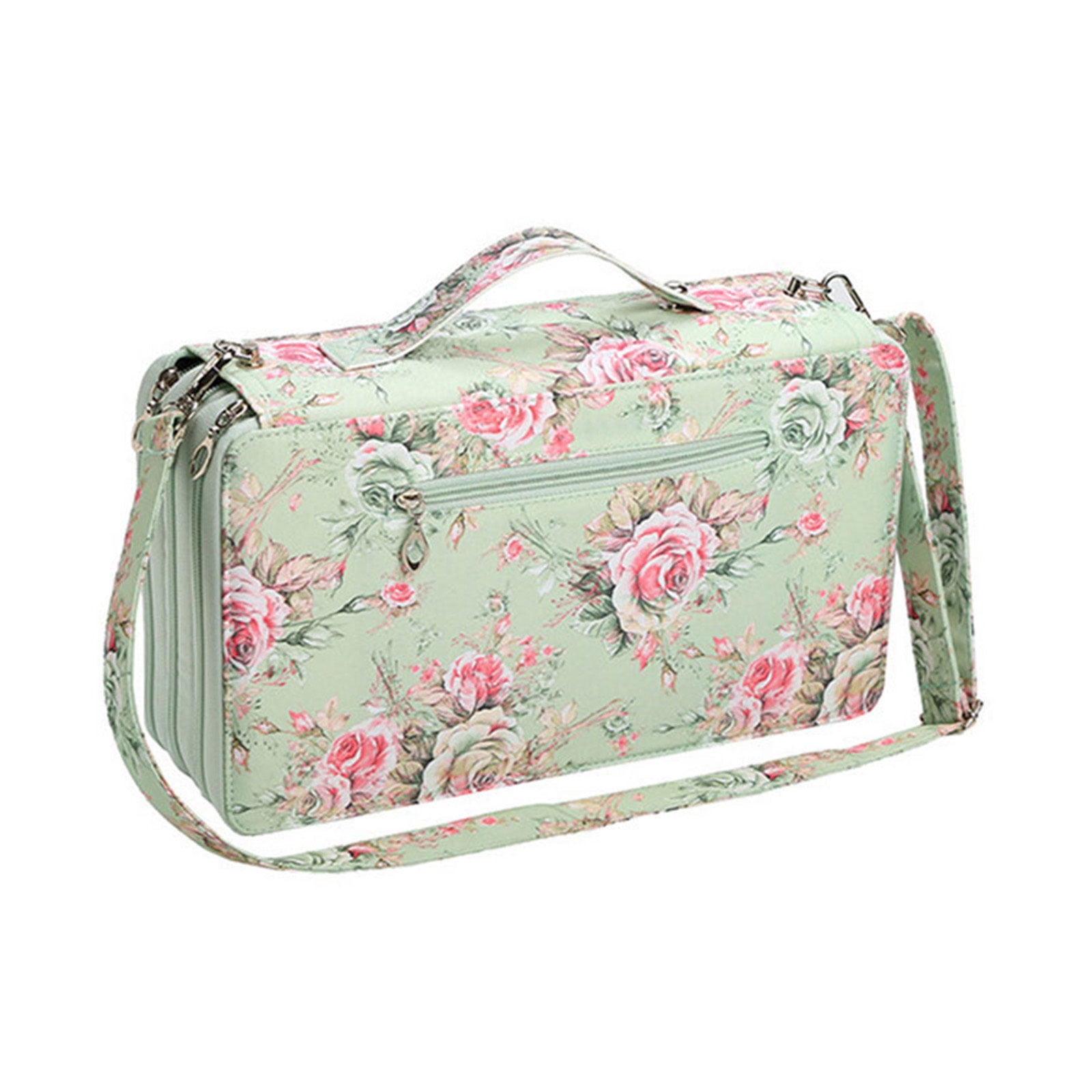 High Capacity Leather Marker Bag 120 Slot Marker Organizers Carrying Case Zippered Storage Bag For Artists And Student