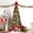 Gold,Green,Red 1, variant on Christmas Trees 6FT Pop-Up Christmas Tree with 150 Warm White UL Lights – Pre-Decorated with Red & Gold Ornaments, Flowers, Ribbons & Bows – Easy Assembly, Space-Saving Collapsible Holiday Tree,Artif