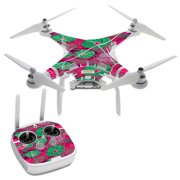 Pink Green Wild Flowers DJI Phantom 3 Professional Skin Skins Vinyl Decal Kit