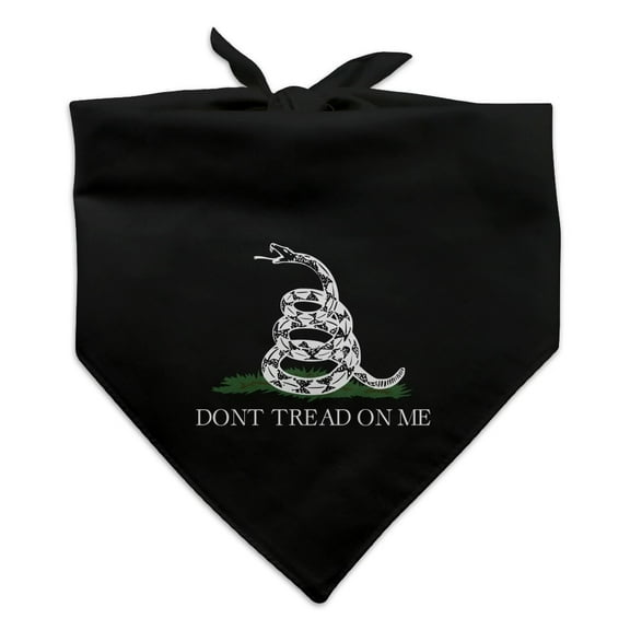Gadsden Flag Don't Tread on Me Tea Party Dog Pet Bandana - Black