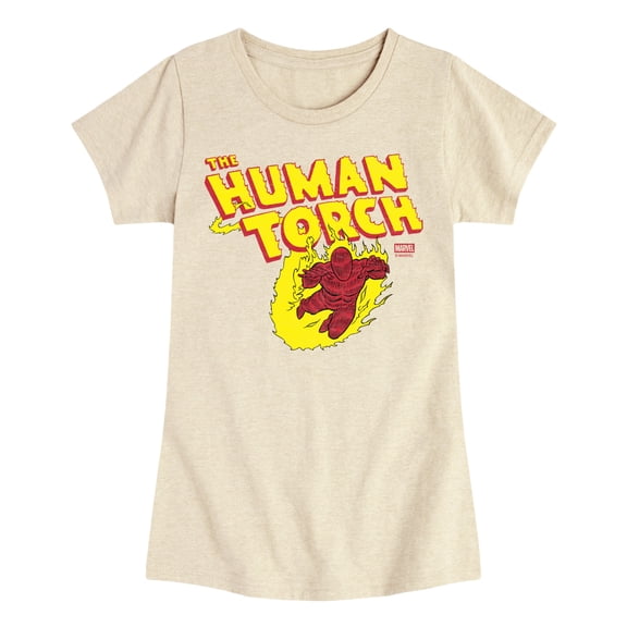 Marvel - Fantastic Four Human Torch Logo - Youth Girls Short Sleeve T-Shirt