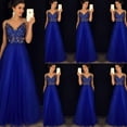 thumbnail image 5 of Women Formal Wedding Bridesmaid Long Evening Party Ball Prom Gown Cocktail Dress, 5 of 5