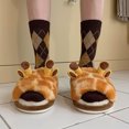 thumbnail image 3 of POROPL Womens Slippers Animal Slippers Christmas Elk House Slippers Winter Indoor Outdoor(Open Toe,Slip On,Warm) Size 7, 3 of 9