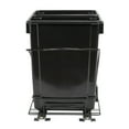 thumbnail image 5 of Household Essentials Glidez Chrome-Plated Steel Pull-Out Double 9 Gallon Plastic Trash and Recycling Bins for Under Cabinet - Fits Standard Size Cabinet, Matte Black, Chrome, 5 of 8