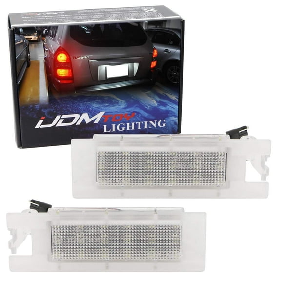 OEM-Fit 3W Full LED License Plate Light Kit For Hyundai 2010-2015 Tucson, Powered by 18-SMD Xenon White LED Diodes