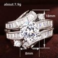 thumbnail image 2 of K-KED Women Delicate Jewelry Fashion Cubic Zircon 925 Silver Filled Wedding Ring Sz 6-10-6, 2 of 6