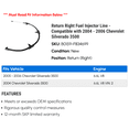 thumbnail image 2 of Return Right Fuel Injector Line - Compatible with 2004 - 2006 Chevy Silverado 3500 2005, 2 of 2