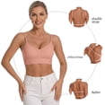 thumbnail image 7 of Ladies Lingerie Bras,V Neck Bra Padded Seamless Adjustable Straps Bralettes Everyday Basic Sleeping Bras, 7 of 7