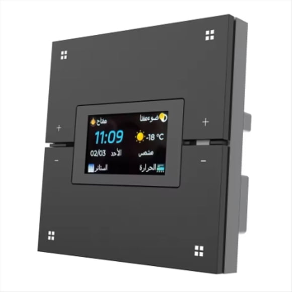 Panel de Control Central Multifuncional Inteligente Tuya ZigBee con Interruptor de Atenuación, de Control de Iluminación Inalámbrico, Color Negro