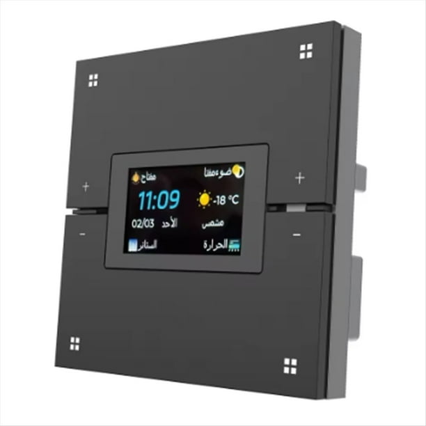 Panel de Control Central Multifuncional Inteligente Tuya ZigBee con Interruptor de Atenuación, de Control de Iluminación Inalámbrico, Color Negro