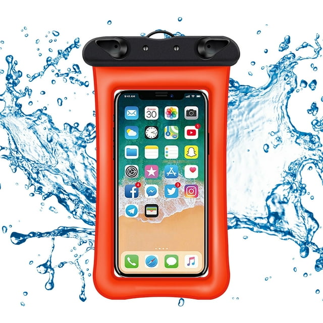 TopLLC Universal Phone Pouch IPX8 Phone Case For Beach Underwater Cellphone Dry Bag With Lanyard Fits All Phones Up To 7.2IN