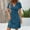 01 Blue, variant on Plus Size Dresses for Curvy Women Casual Summer Twist Front V Neck Short Sleeve Mini Dress, S-XXL