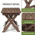 thumbnail image 5 of TORVA Outdoor Adirondack Foldable Side Table,Patio End Table for Poolside Garden, Weather Resistant Coffee Table -Plastic High-Density PE, 5 of 8