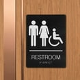 thumbnail image 2 of Shisuyan Gender Neutral Toilet Sign Disabled Wheelchair Simple Sign Restroom Sign For Door, 2 of 9
