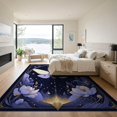 thumbnail image 3 of ODIKA 9'x12' Washable Area Rug Non-Slip, Chair-Friendly Witchy Mystical Moth Medallion With Celestial Stars Moons Floral for Dining Room, Basement, Large Office, 3 of 7