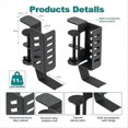 thumbnail image 5 of Desk Side Vertical Laptop Stand,No Drill Laptop Desktop Mount, Black, 5 of 5
