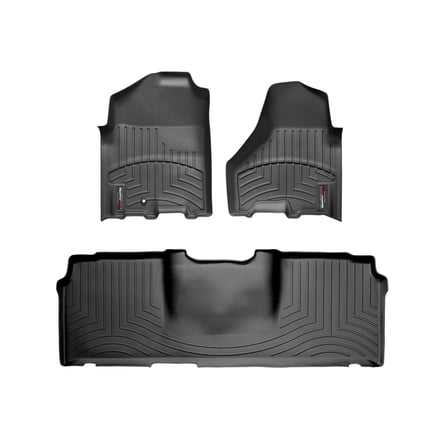 WeatherTech Custom Fit FloorLiners compatible with Ram 2500/3500, Ram Truck 2500/3500 - 1st & 2nd Row, Black