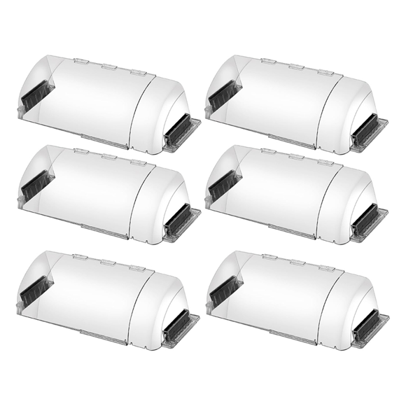 6 Pack Adjustable Air Vent Deflector, 9-15Inch Transparent Deflector for Ceiling Registers, Floor, Sidewall,6 * Air Vent Deflector,Transparent