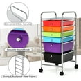 thumbnail image 5 of YANGLI 6-Drawer Rolling Storage Cart, Mobile Utility Cart with Lockable Wheels, Multicolor, 5 of 5
