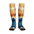 thumbnail image 3 of Compression Socks for Women and Men - Fiery Red Maple Leaf Fox Compression Socks Circulation for Workout, 3 of 8