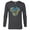 Charcoal Heather, variant on Disney Minnie Mouse Icon Hanukkah Chanukah Dreidel Menorah - Long Sleeve T-Shirt for Men – Customized-White