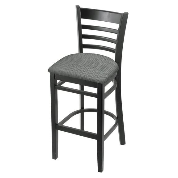 3140 25" Counter Stool with Black Finish and Graph Alpine Seat
