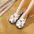 thumbnail image 4 of House Slippers for Women Men - Bread Coffee Print White Lightweight House Shoes Fuzzy Slippers, Soft Slip-On Cozy House Slippers for Woman Indoor Outdoor, 4 of 7