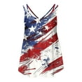 thumbnail image 5 of Jsaierl Independence Day Tops for Women Casual Elegant Sleeveless Tank Top Patriotic Red White and Blue Graphic Camisole Soft Spaghetti Strap Blouses Vest, 5 of 5