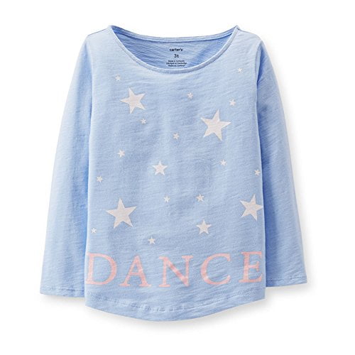 Carter's Little Girls' Cotton Jersey Dance Top - Blue (4 Youth)