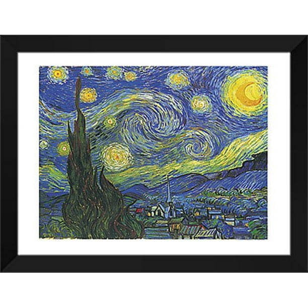 Vincent Van Gogh Framed Art Print 36x28 "Starry Night"