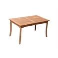 thumbnail image 4 of 7-Piece Teak Dining Set: 60" Rectangle Table + 6 Charleston Stacking Armless Chairs, 4 of 7