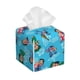thumbnail image 1 of Funda para caja de pañuelos de cuero con puntadas cuadradas, soporte para papel de seda con cinturón inferior, funda estética para papel facial con forma de cubo, decoración moderna para baño y, 1 of 8