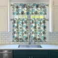 thumbnail image 3 of Pioneer Kitchen Curtains and Valance Set 36 Inch Tier Rose Floral Pattern 3 Pieces Set Dining Room Small Curtain Drapes Cafe Curtains Valance for Home Decor Rod Pocket, 3 of 6