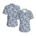 thumbnail image 3 of Yiaed Seaside Primary Color Print Women's T Shirt V-Neck Short Sleeve Shirt Casual Breathable Tee Summer Tops-X-Large, 3 of 5
