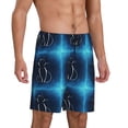 thumbnail image 2 of Fotbe Cat Sketch Pantalones Cortos de Pijama para Hombre, Ropa de Dormir, Pantalones de Pijama Cortos para Hombre-Small, 2 of 6