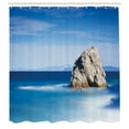 thumbnail image 3 of Ambesonne Blue Shower Curtain, Rock in Ocean Serenity, 69"Wx70"L, Turquoise Grey, 3 of 5