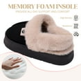 thumbnail image 4 of Ecetana Women's Slippers Fuzzy Memory Foam Warm Slippers for Women Slip On House Shoes, 4 of 7