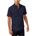 thumbnail image 1 of Camisa con Botones Sean John Hombre Multi-Pocket Azul Pequeña, 1 of 2