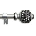thumbnail image 2 of Central Design Products Steel 0.62" Modern Single Curtain Rod, Silver, 2 of 3