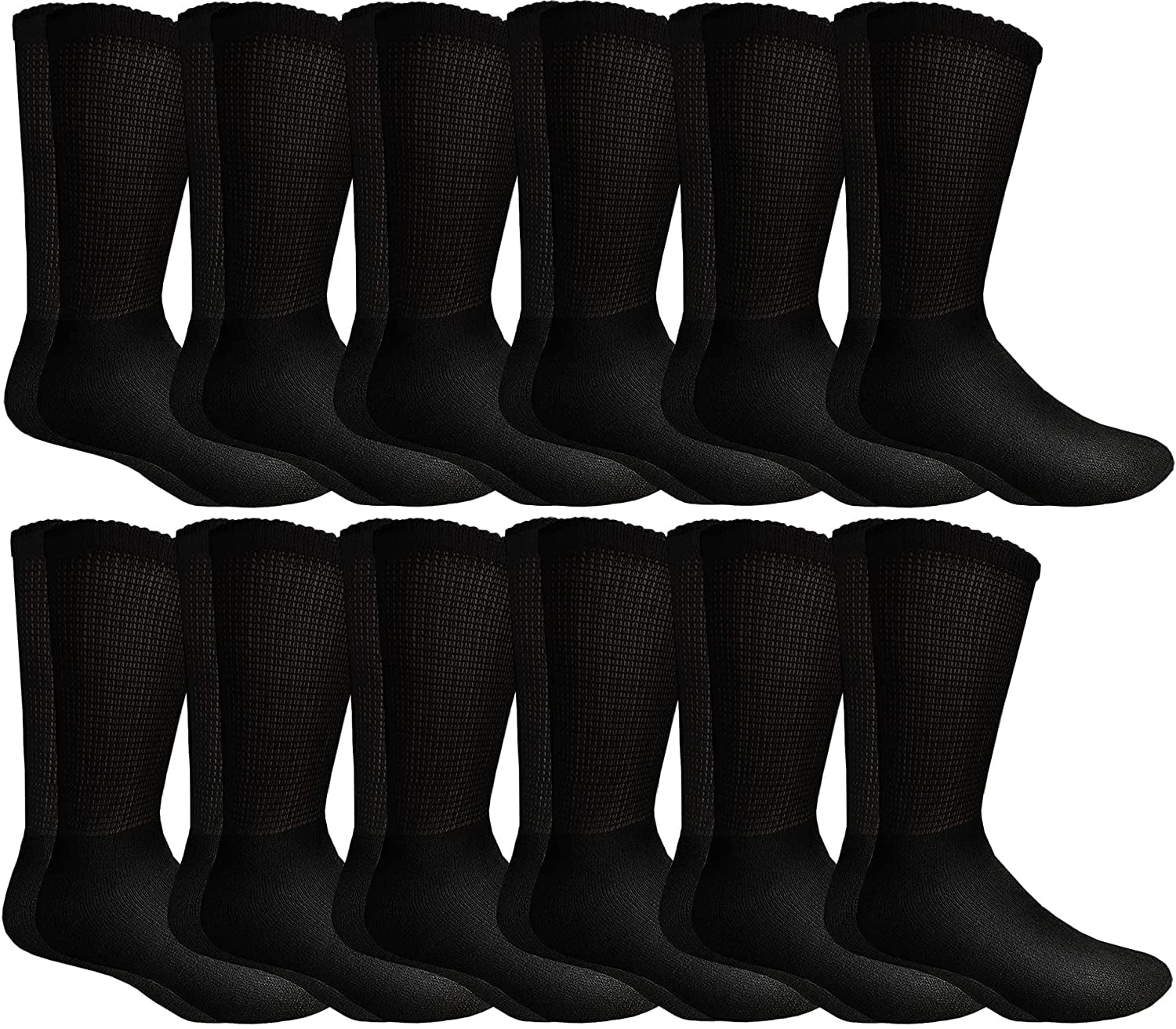 SOCKS'NBULK Men's Diabetic Neuropathy Edema Socks, Cotton Crew, Ankle