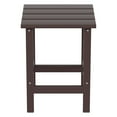 thumbnail image 4 of Costaelm Paradise Adirondack Outdoor Patio Side Square End Table Small Poly Lumber HDPE Weather Resistant, Dark Brown, 4 of 7