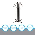 thumbnail image 3 of SSWBasics Black 4 Way Adjustable Clothing Rack with Slanted Arms - Retail Clothing Rack Display - Adjustable Height Arms from 48"" to 72"" Perfect for Clothing Stores, 3 of 4