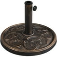 thumbnail image 5 of Yaheetech 22lbs 17.5'' Outdoor Patio Market Umbrella Base Stand, Round, Bronze, 5 of 8