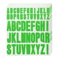 thumbnail image 1 of Uxcell 4 hojas de letras adhesivas de vinilo 9.1'' x 7.7'' para calcomanías interiores y exteriores color verde, 1 of 5