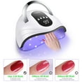 thumbnail image 2 of Sunrich Lámpara de uñas de gel UV 120 W LED luz de uñas secador rápido para curado de esmalte de gel con 4 temporizadores mango portátil sensor automático de gran espacio (blanco), 2 of 5