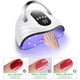 thumbnail image 2 of Sunrich Lámpara de uñas de gel UV 120 W LED luz de uñas secador rápido para curado de esmalte de gel con 4 temporizadores mango portátil sensor automático de gran espacio (blanco), 2 of 5