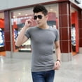 thumbnail image 3 of Camisetas para hombre, camiseta de secado rápido, camiseta ajustada para hombre, camiseta lisa para gimnasio, músculos lisos, ajustada, amarilla, manga corta, moda, caliente, 3 of 5